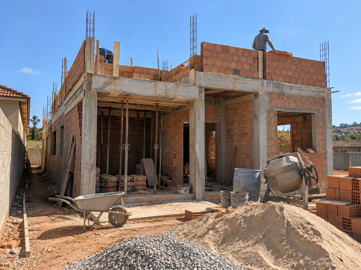 Obra residencial executada pela WSN Empreendimentos